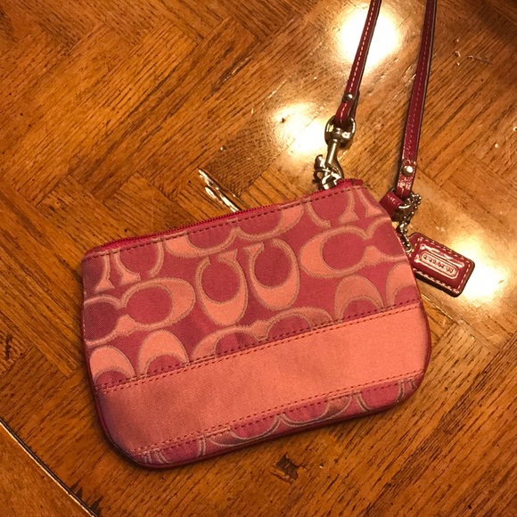 Coach Pink Wristlet - Picture 1 of 4